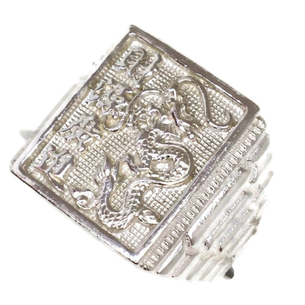 dragon zodiac Men ring Anti-Tarnish silver Band